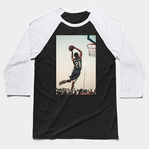 Basketball Baseball T-Shirt by Rowalyn Keith